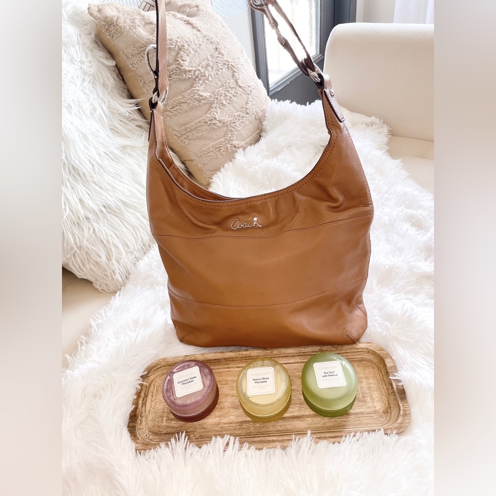 Tan Coach Side Bag